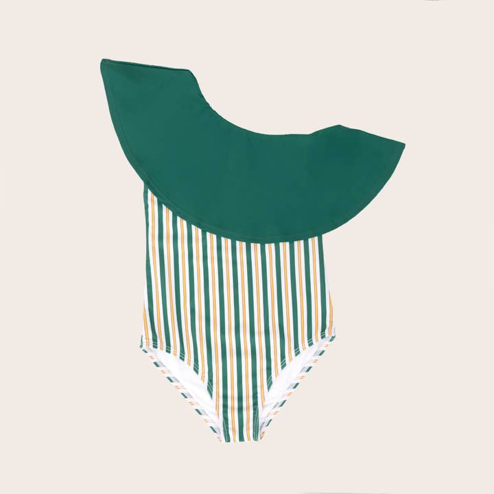 Volante Hamptons a rayas en un hombro para venta al por mayor de Saint Ida