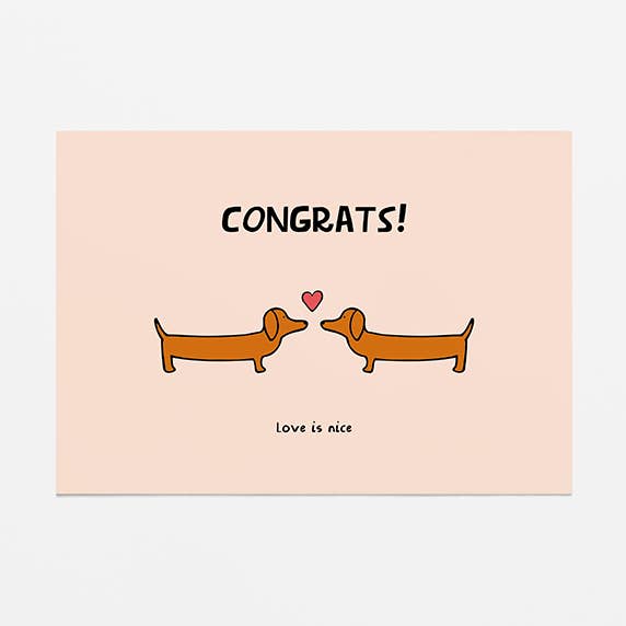 greeting card - Congrats dogs for wholesale by Van Kira