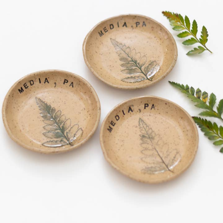 Tara Kothari - Wholesale Jewelry Dish - Custom city/state Pressed flower handmade trinket dish10