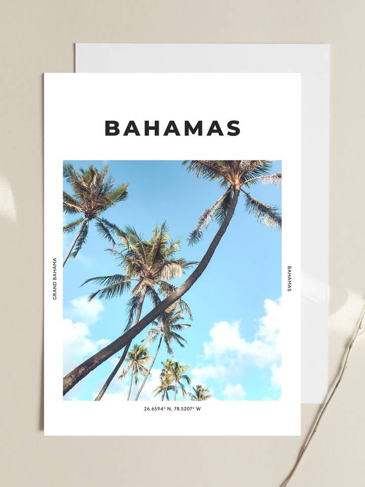 Bahamas ”Tropiskt sinnestillstånd” Print för wholesale av The Travel Edit