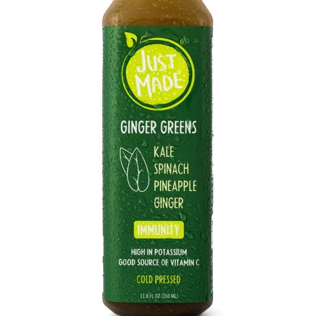 Just Made Foods - Wholesale Wellness Juice/Tonic - Ginger Greens Cold Pressed Juice
