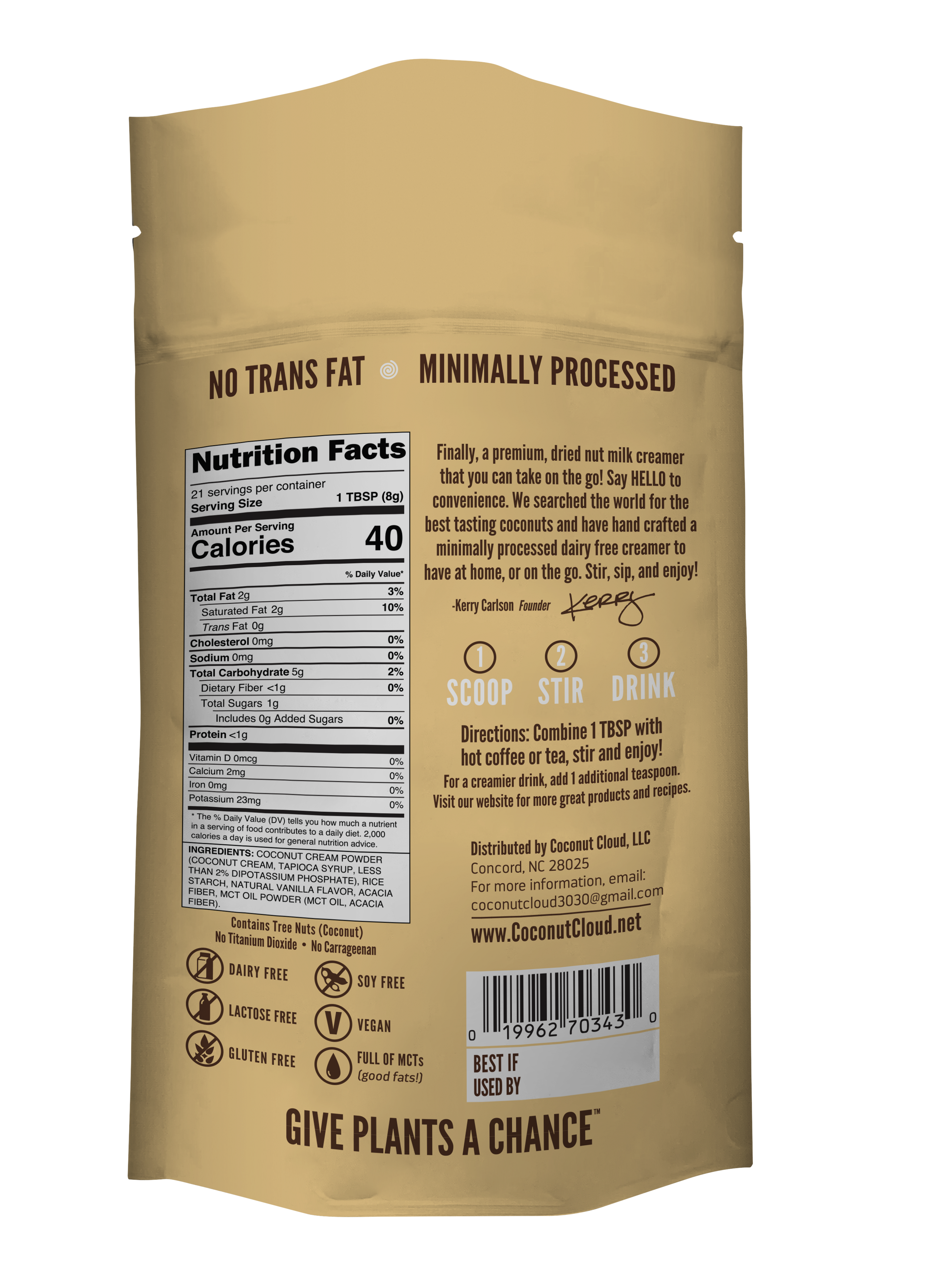 Coconut Cloud - Wholesale Creamer - Vanilla coconut milk creamer, non dairy, vegan1