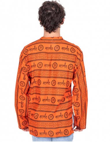 Orange Kurta for Men's Style Ethnic Shirt for wholesale on Faire4