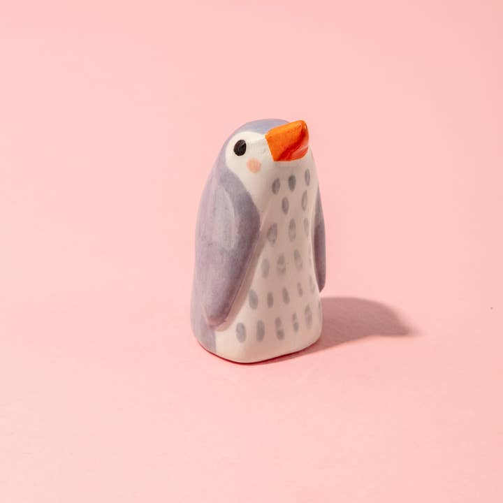 Baby Penguin Purple / Ceramic Piece for wholesale by Ana Seixas