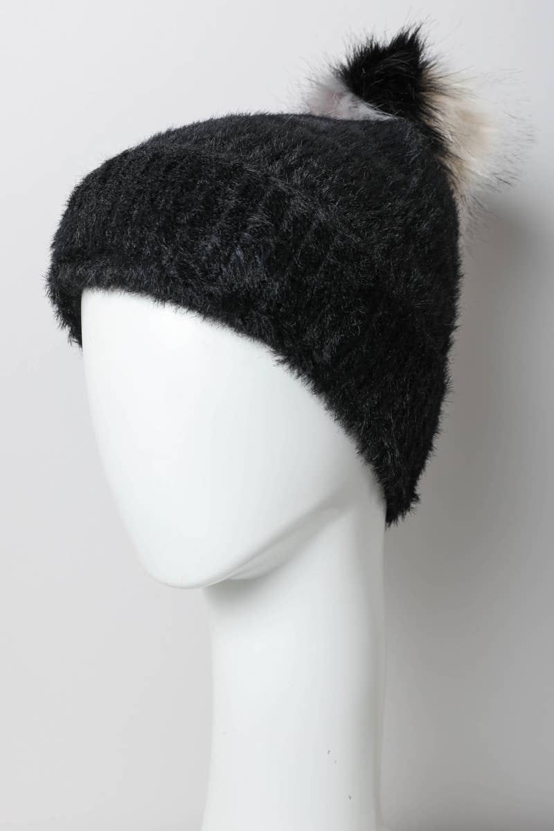Leto Accessories – Großhandel Beanie – Damen – Strickmütze aus Plüschimitat aus Mohair für winterliche Wärme 🤎2