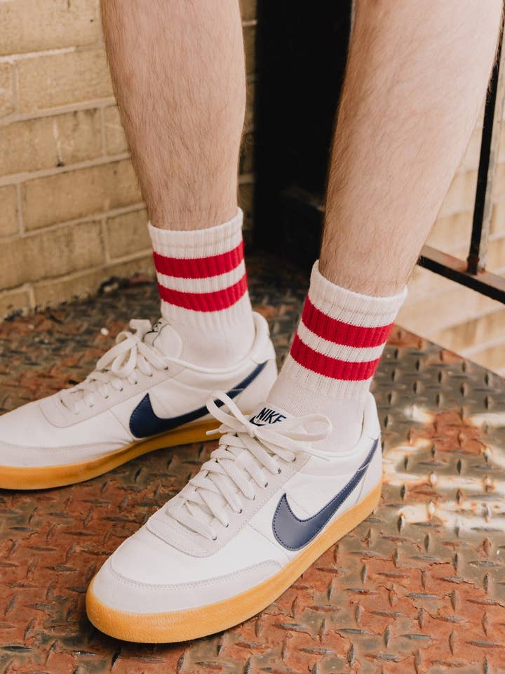 American Trench - Wholesale Socks - Unisex - The Mono Stripe Quarter Crew10