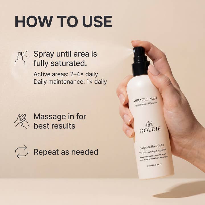 Goldie - Wholesale Pet Spray - Dog - Miracle Mist2