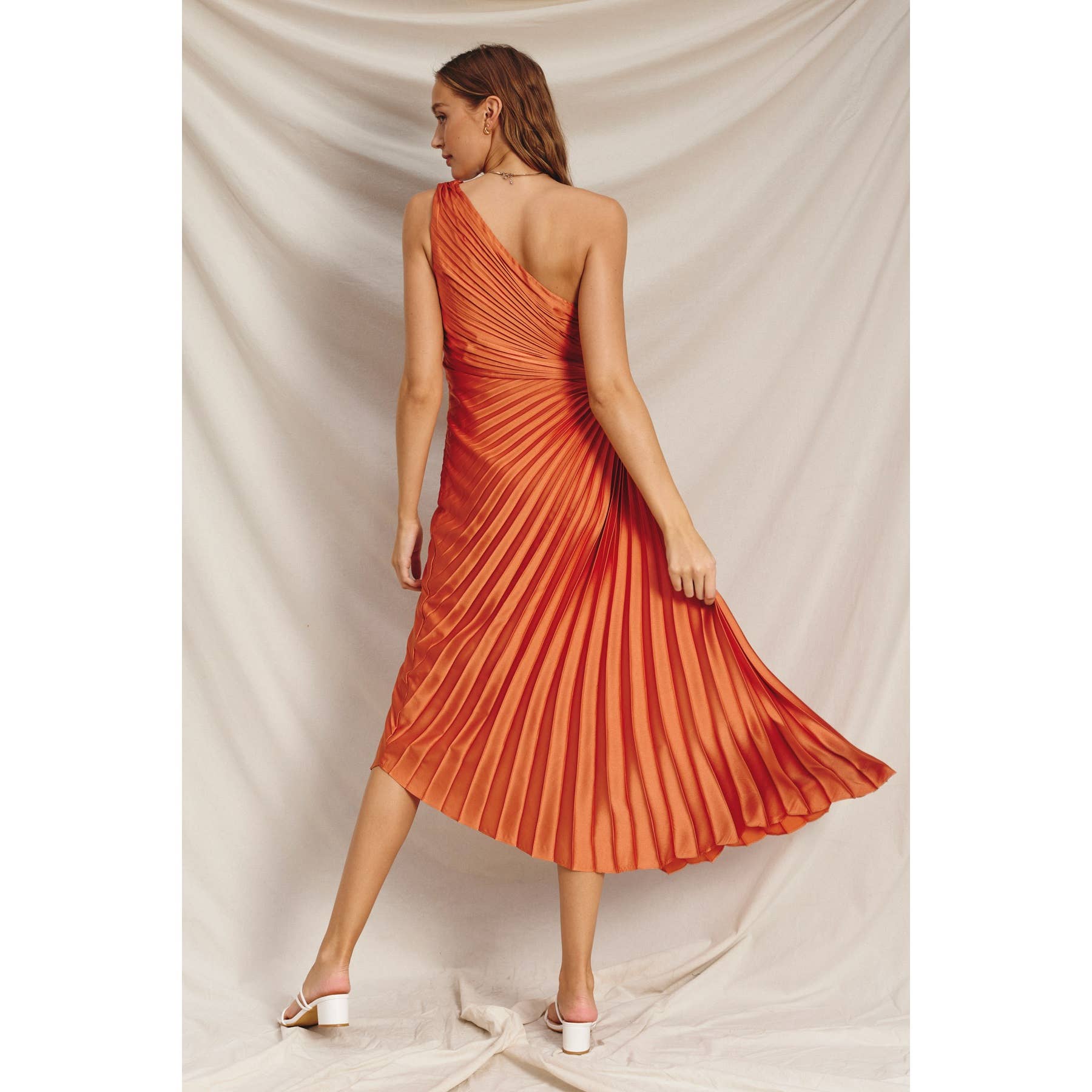 Dress Forum - Wholesale Dress - Women's - Olympia Asymmetrical Pleated Maxi Dress62