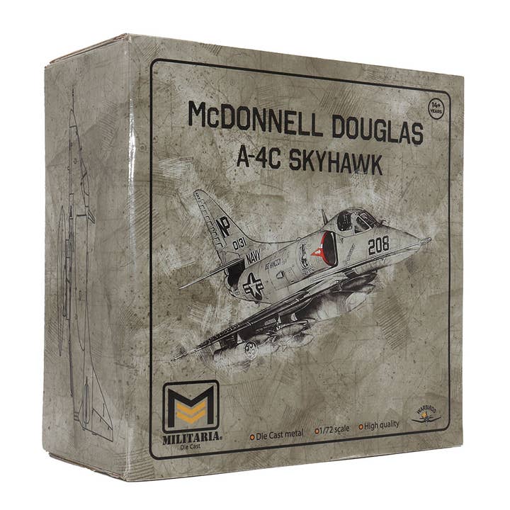 Motor City Classics, Inc. – wholesale Dekorativt bordsobjekt – McDonnell Douglas A-4C Skyhawk Diecast-modell i skala 1:724