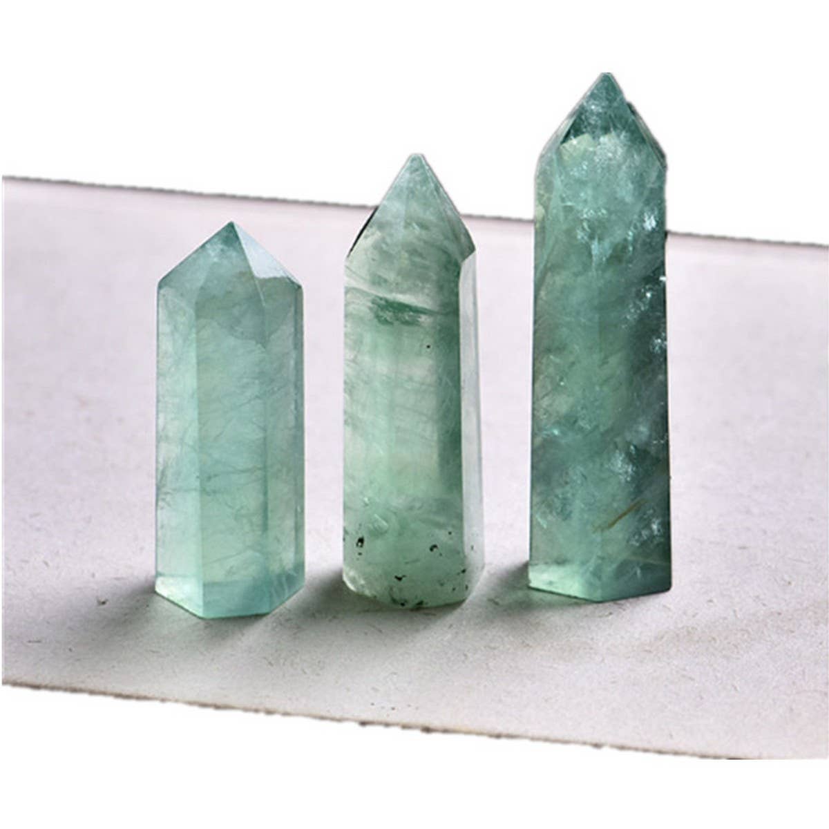 Green Fluorite Crystal Point Tower_CWMM8105 for wholesale on Faire0