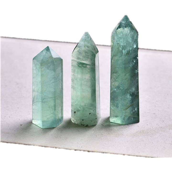 Green Fluorite Crystal Point Tower_CWMM8105 for wholesale on Faire