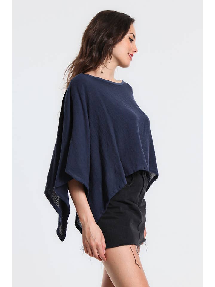 TINA Stephens Italy/Tees By Tina - Wholesale Poncho – Women's - Leah Woven Poncho (BQ168)26