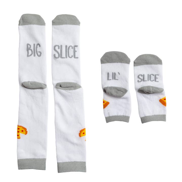 Pearhead - Wholesale Socks - Unisex - Daddy & Me Matching Pizza Sock Set, Father's Day Gift