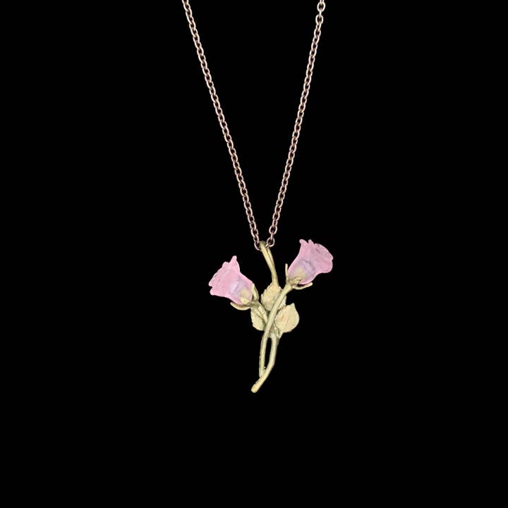 Blushing Rose Dainty Pendant -16" Adj. for wholesale by Michael Michaud