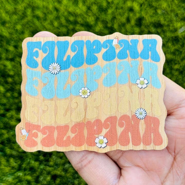 Adesivo em madeira de bambu “FILIPINA” por atacado de AFK Design Co