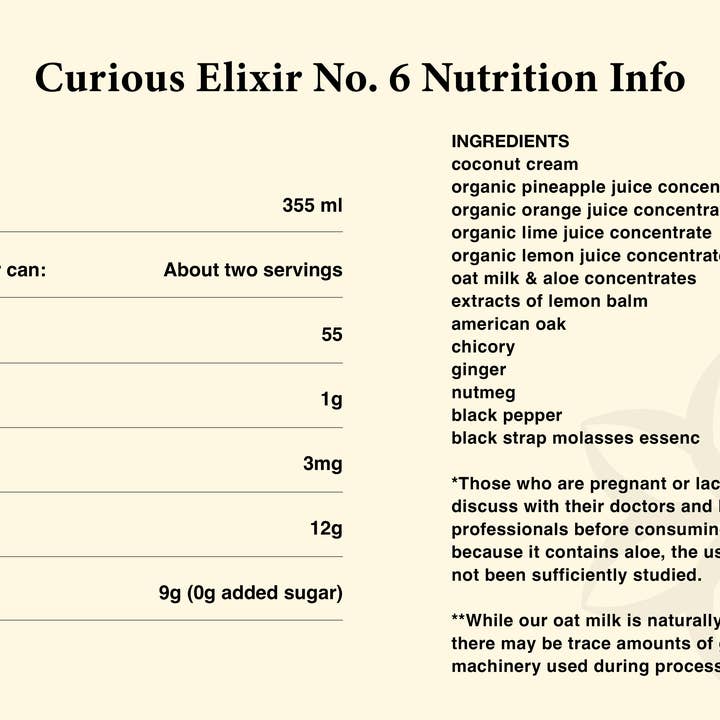 Curious Elixir No. 6 Booze-Free Cocktails for wholesale on Faire4