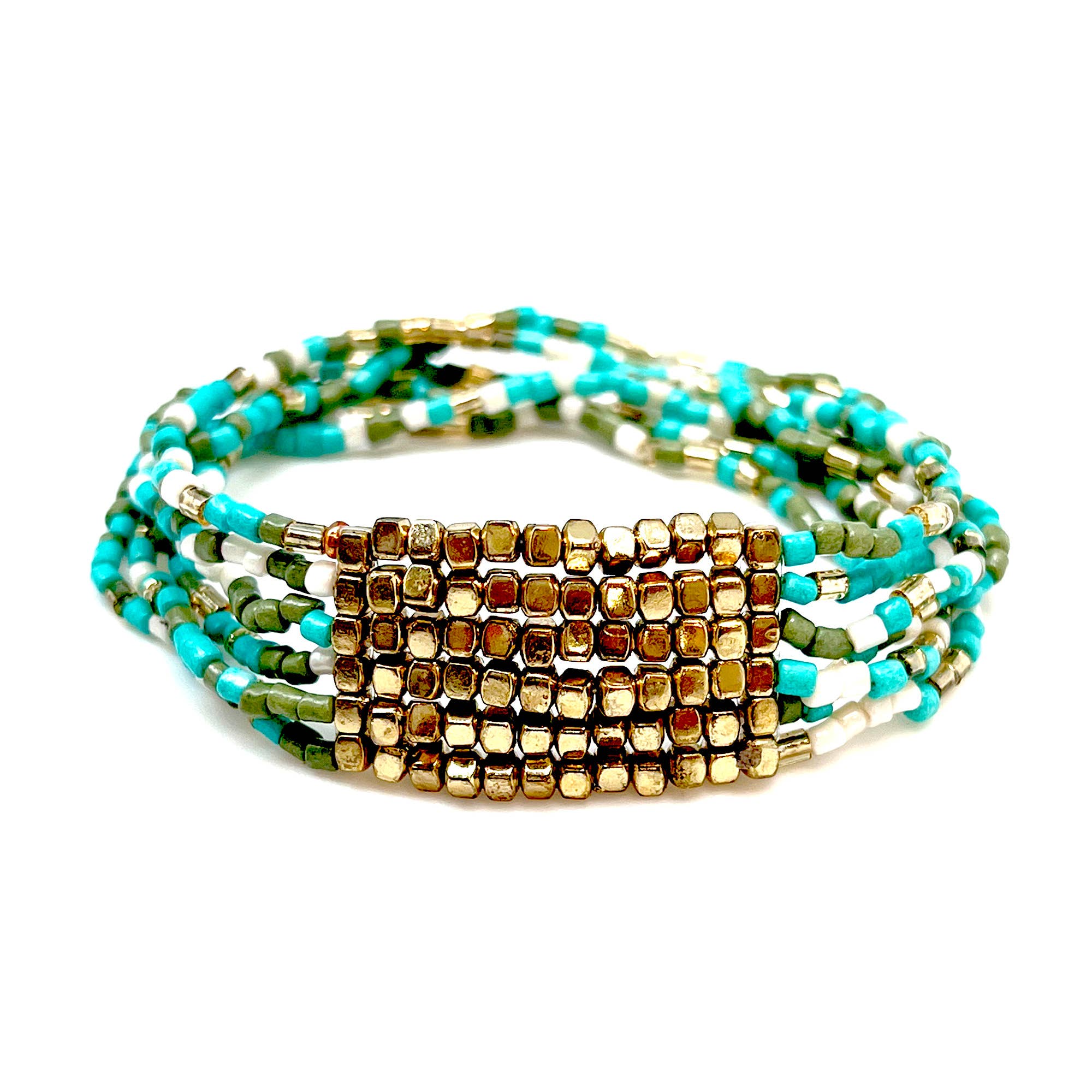 Anju Jewelry - Wholesale Beaded Bracelet - Seed Bead Stretch Statement Bracelets- Multiple Color Styles8