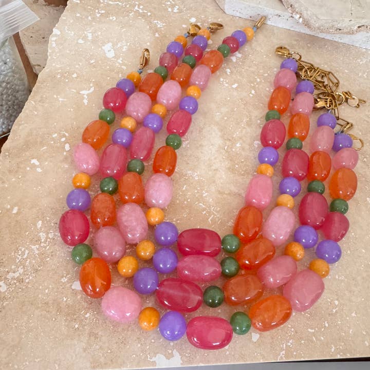 JELLYBEANS Stone Necklace / Phone & Bag Charm and other Purchase Wholesale phone fan. Free Returns & Net 60 Terms on Faire trending on Faire.