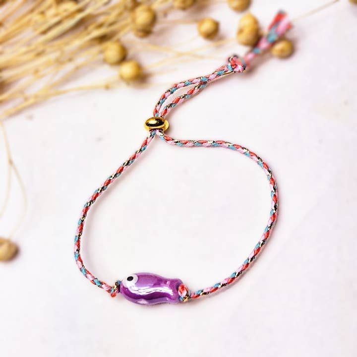 Armband fisk lila för wholesale av Ibiza Boutique