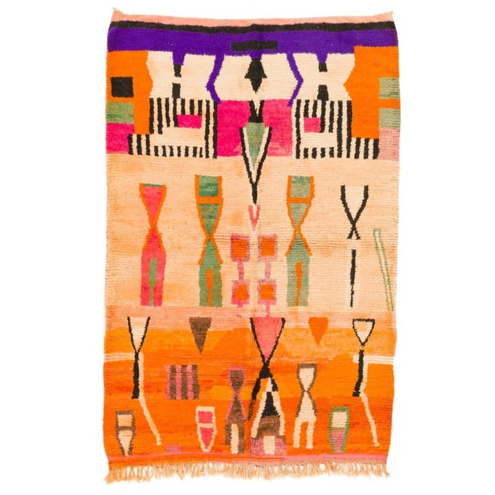 Handgjord Vintage marockansk matta 5,7 x 8,8 ft/175 x 270 cm för wholesale av Benisouk