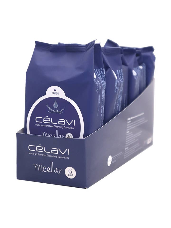 Celavi MT022 Micellar Makeup Cleansing Towelette - 6pc for wholesale by PINEAPPLE Beauty