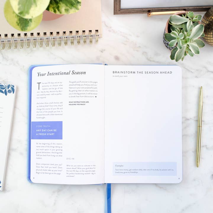 Cultivate What Matters - Wholesale Planner - Fresh Start Daily Goal Planner | Hydrangea Casebound
