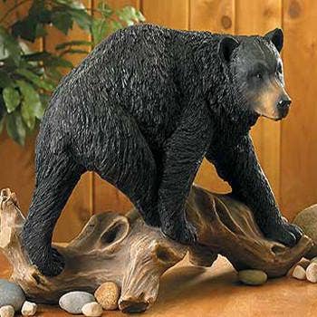 Walking Black Bear Sculptuur voor wholesale door Natures Window