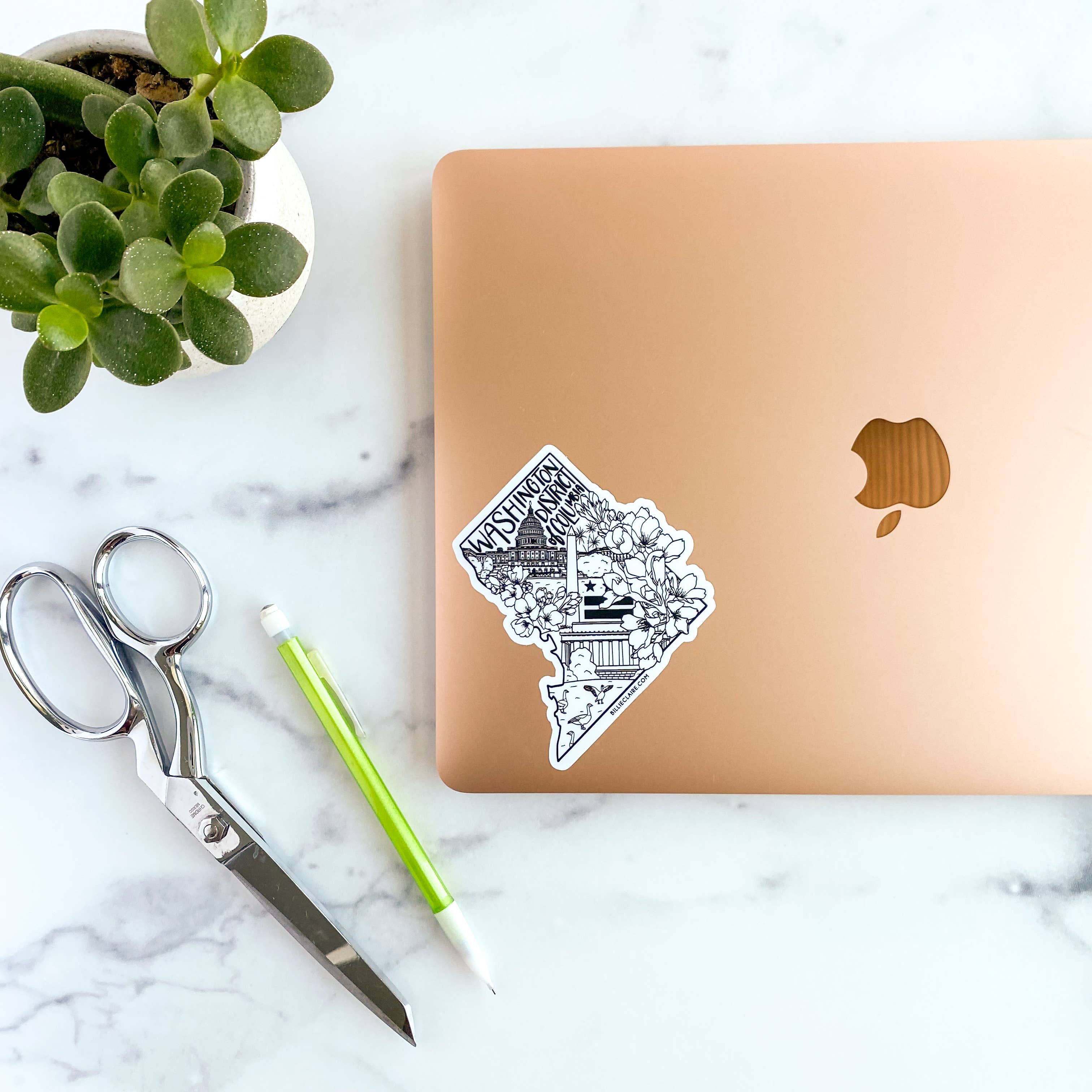 Billie Claire Illustration (Handmade) - Wholesale Sticker - DC Monuments - Vinyl Sticker1