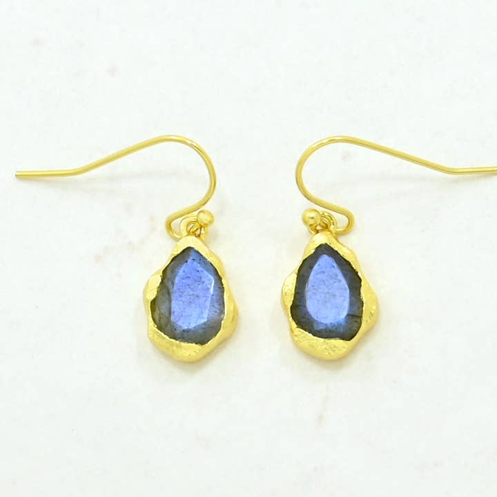 Schmuckoo Berlin - Wholesale Dangle Earrings - Kailany Earring Gold Plated - Labradorite