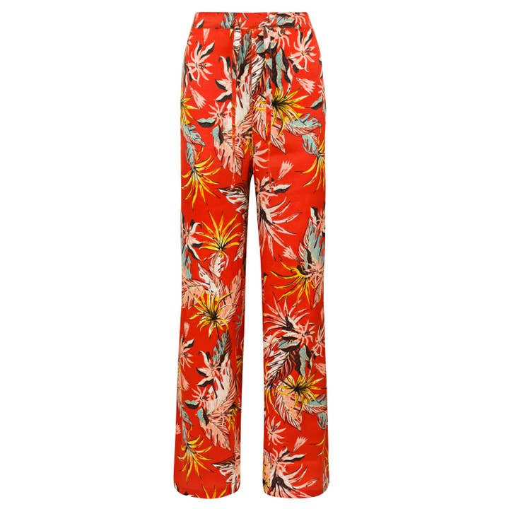 Pantaloni di Seta Groovy a Motivo Arancione per la vendita all'ingrosso da parte di Boutique Kaotique