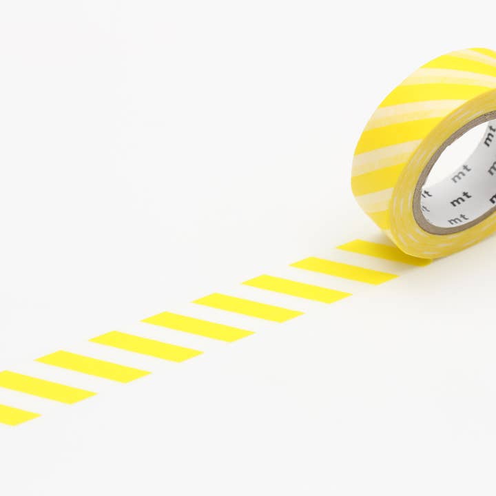 Washi Tape - hvid med gule striber basic MT01D369RZ for engroshandel hos mt masking tape