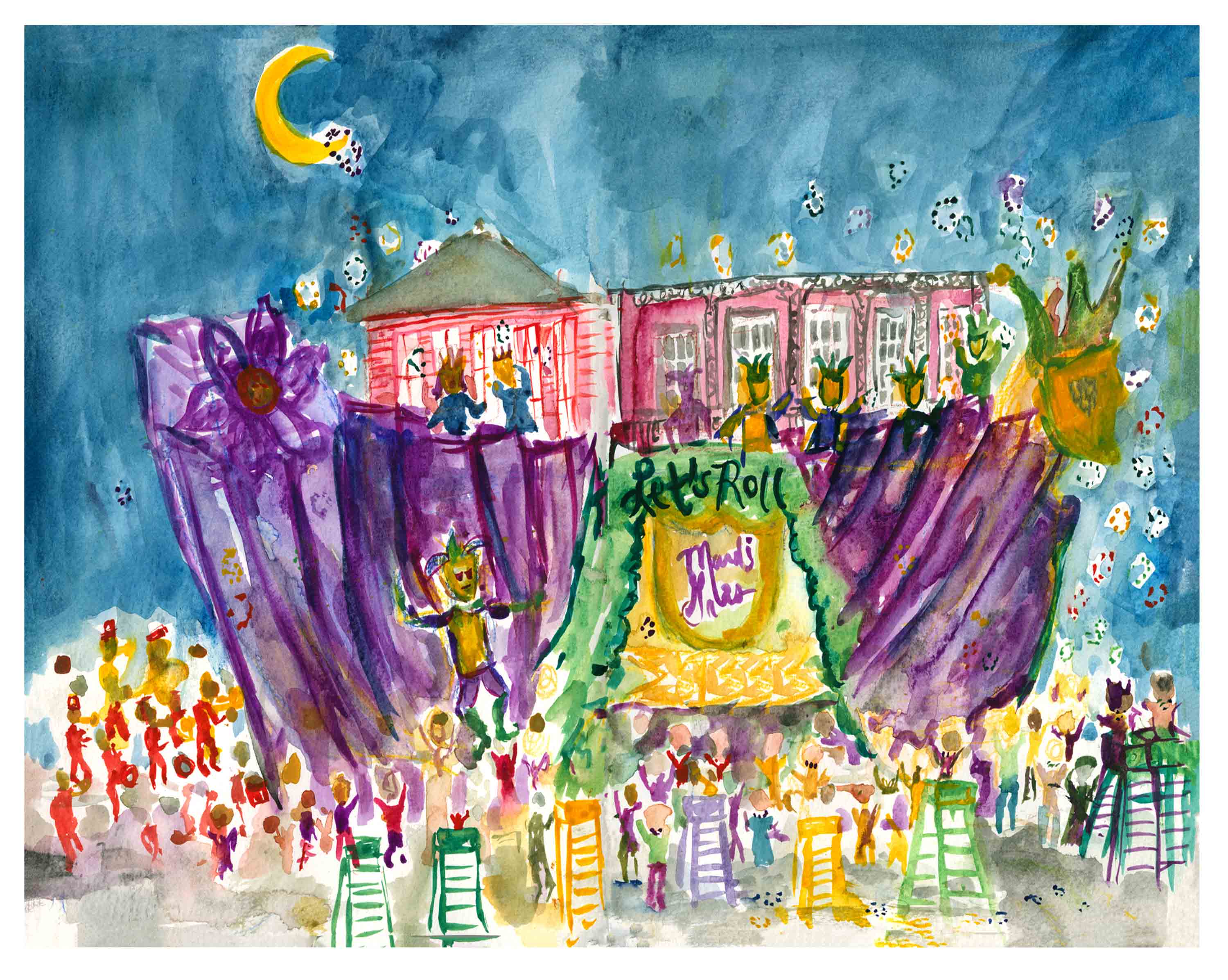 Studio Scinto - Wholesale Art Print - Mardi Gras, Let's Roll! 1