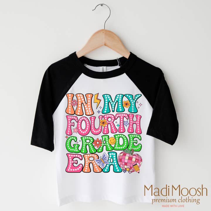 Madi Moosh – wholesale Screen-printed t-shirt – Kids – In My 4th Grade Era Back To School Shirt - School Shirt