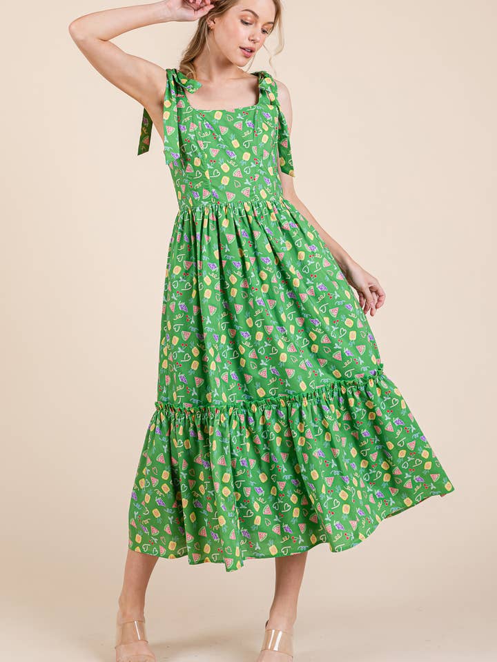Fruit Tiered Midi Sundress, MD51652 for wholesale by GeeGee x Lovelo