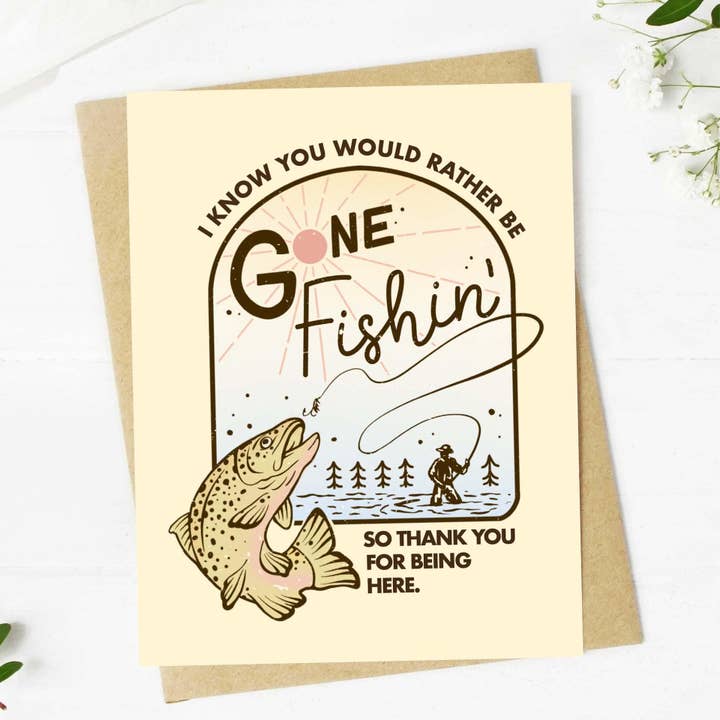 Big Moods - Wholesale Father's Day Card - "I Know You'd Rather Be Fishing" Greeting Card