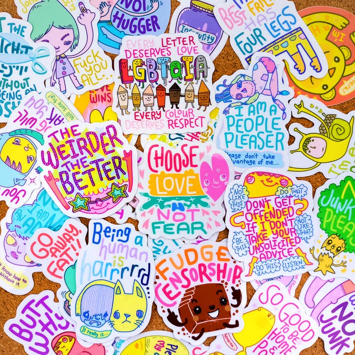 Chika Ando Illustration - Wholesale Phone & Laptop Stickers - Fudge Censorship Sticker1