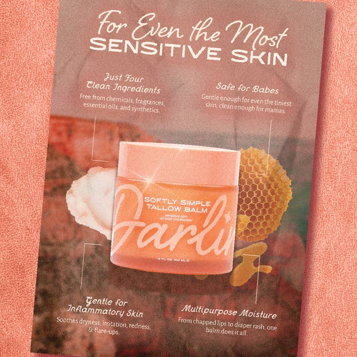 Darlin' Skincare - Wholesale Body Balm/Butter - Unscented Beef Tallow Moisturizer, Sensitive Skin, Baby Safe