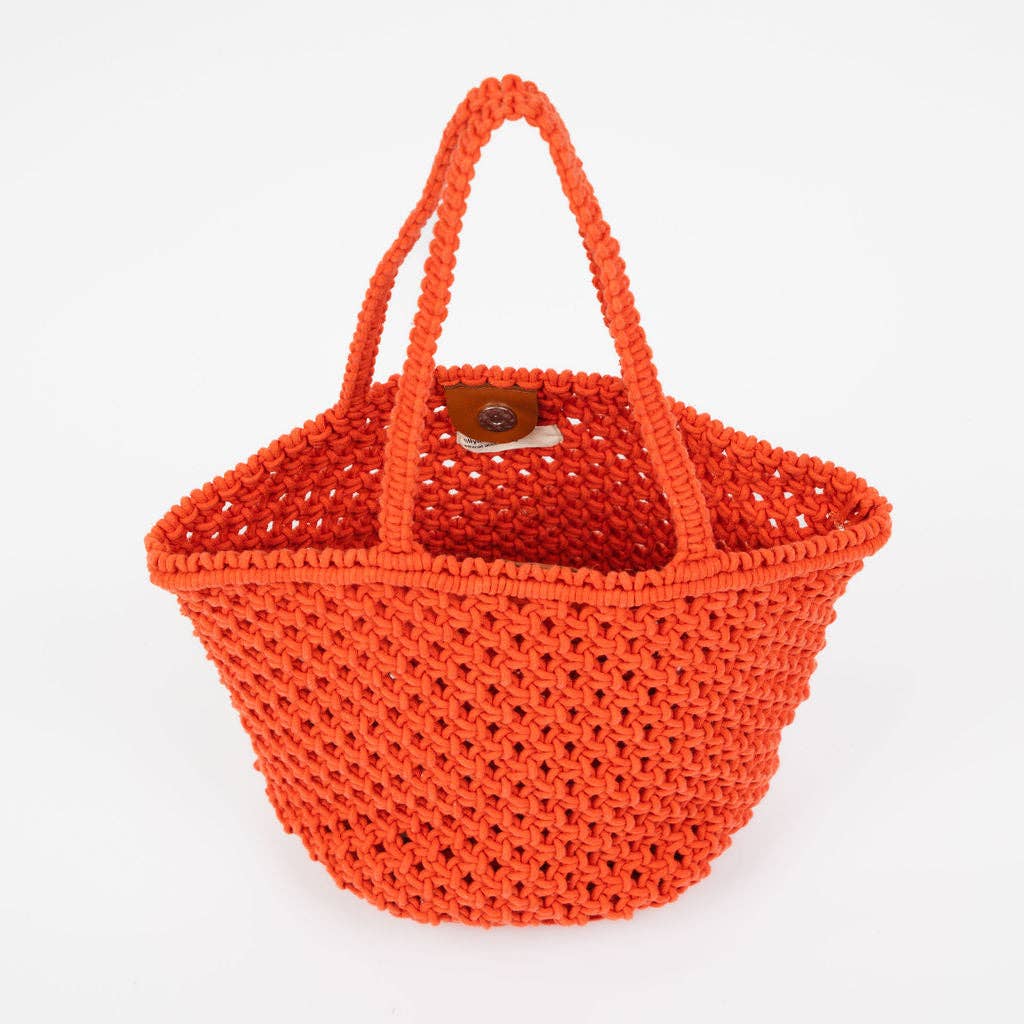 Orange Aiza Cotton Crochet Bag for wholesale on Faire4