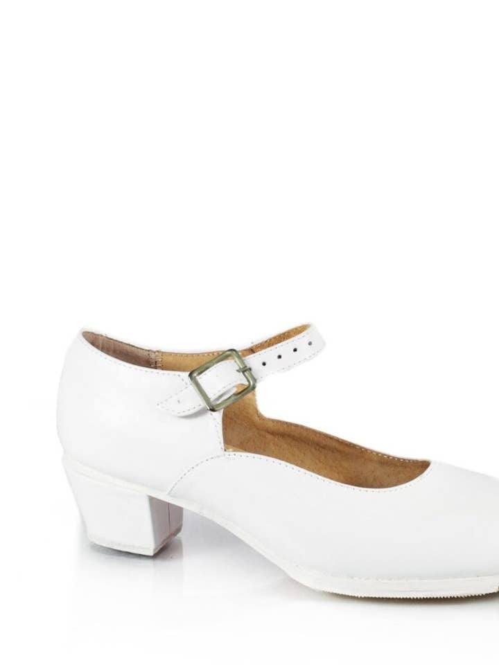 Folklorico White Shoes with Nails Miguelito for wholesale by Cielito Lindo