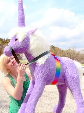 American Made Giant Stuffed Unicorn 36 Inch Soft Purple Made for wholesale by Big Plush