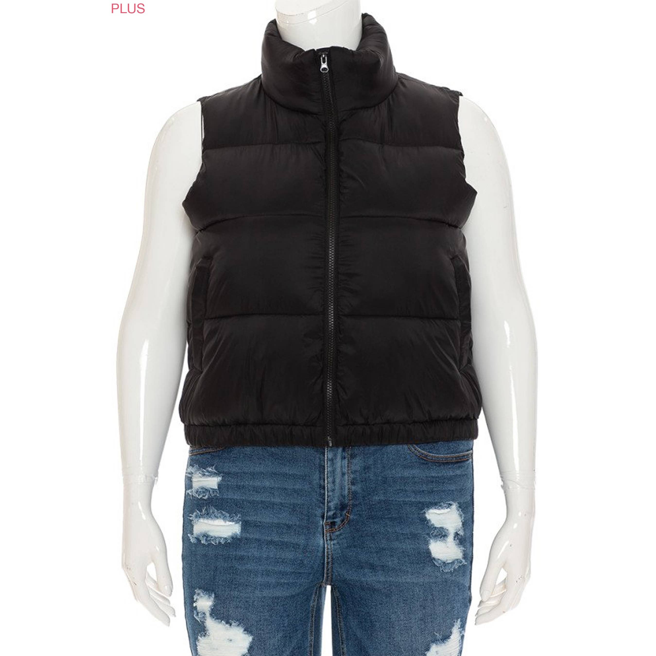 ITSSY - Wholesale Outerwear Vest - Women's - PLUS PUFFER PADDING VEST2