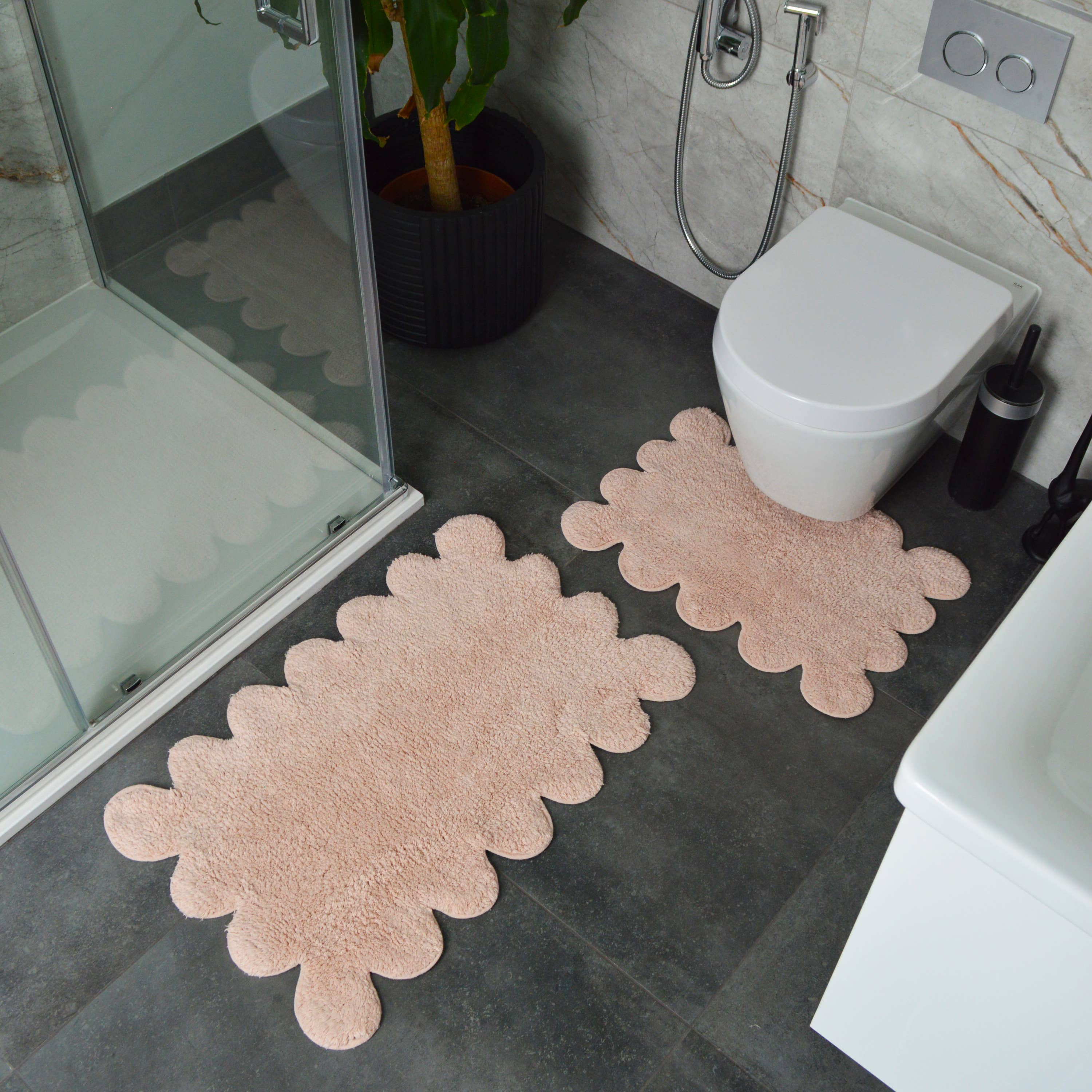 Allure Bath Fashions - Wholesale Bath Mat Set - Two Piece Scallop Bath Mat Set - 100% Cotton Scalloped Rugs7