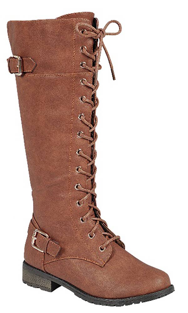 Stella Shoes – wholesale Stövlar - Dam – kn-mango-27 SPÄNNE SNÖRADE KNÄHÖGA STÖVLAR3