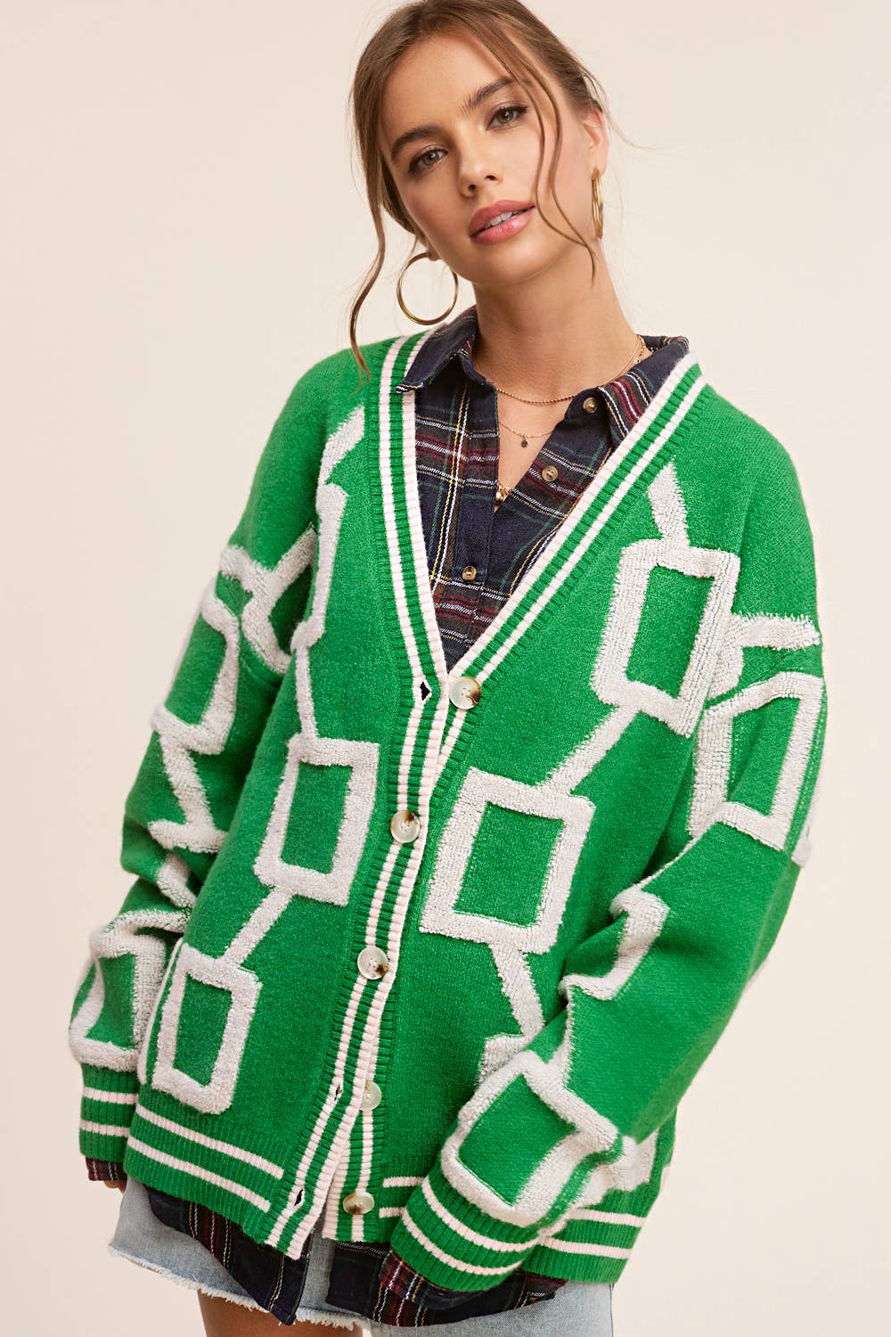 La Miel - Wholesale Cardigan - Women's - HCC2177-Loose Fit Drop Shoulder Cozy Knit Cardigan20