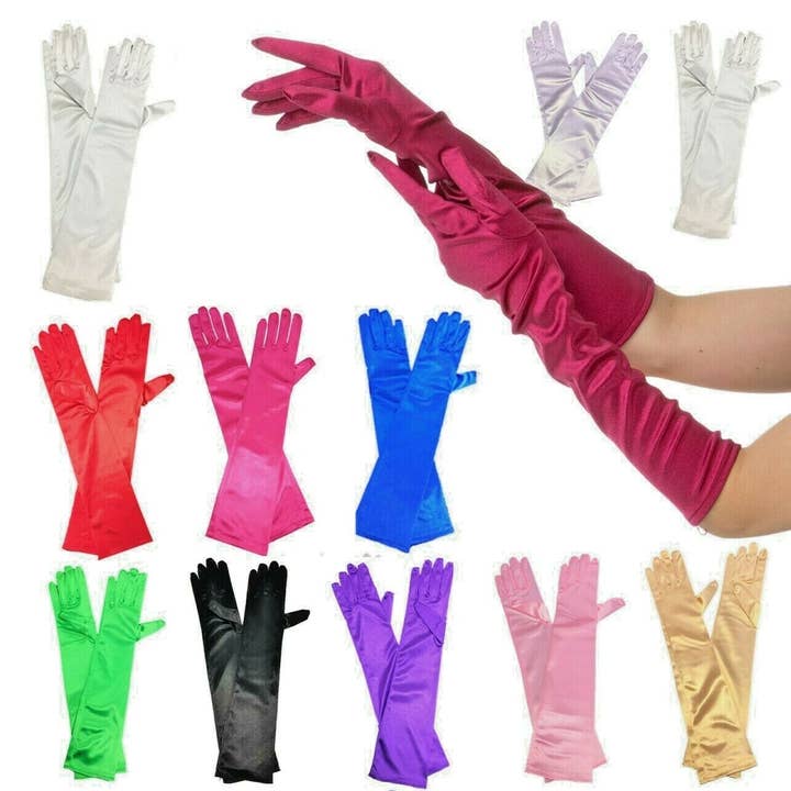Stylex Party - Wholesale Gloves - Women's - Ladies Long Gloves Elegant Fancy Dress Prom Costume Wedding