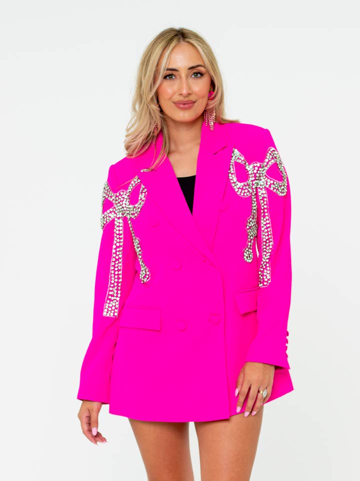 Blazer rosa acceso Quinn per la vendita all'ingrosso da parte di BuddyLove