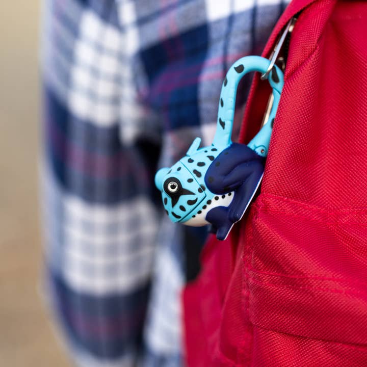 Sun Company / Big Discoveries – Großhandel Leuchtspielzeug – Kind & Baby – LifeLight Animal Karabiner-Taschenlampe, Blauer Frosch