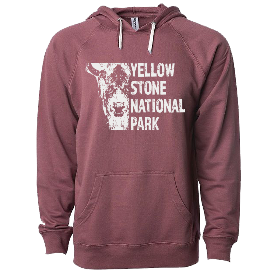 Stryder Gear - Wholesale Hoodie - Unisex - Yellowstone NP White Bison Head Design Unisex Hoodie1