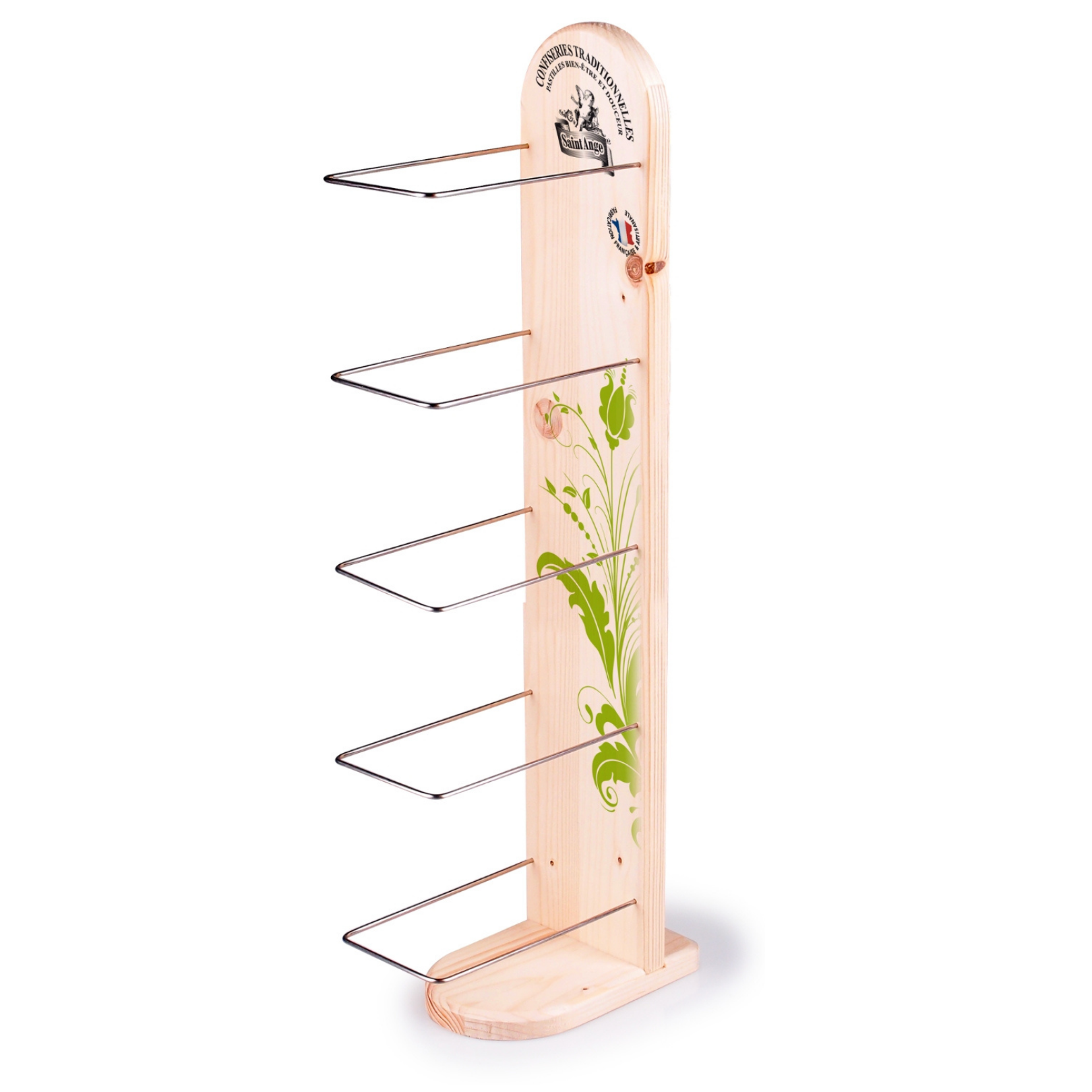 Bonbon USA France - Wholesale Retailer Display - Food & Drink - Saint Ange Candy Tin Stand - Wooden Display for Sweets2