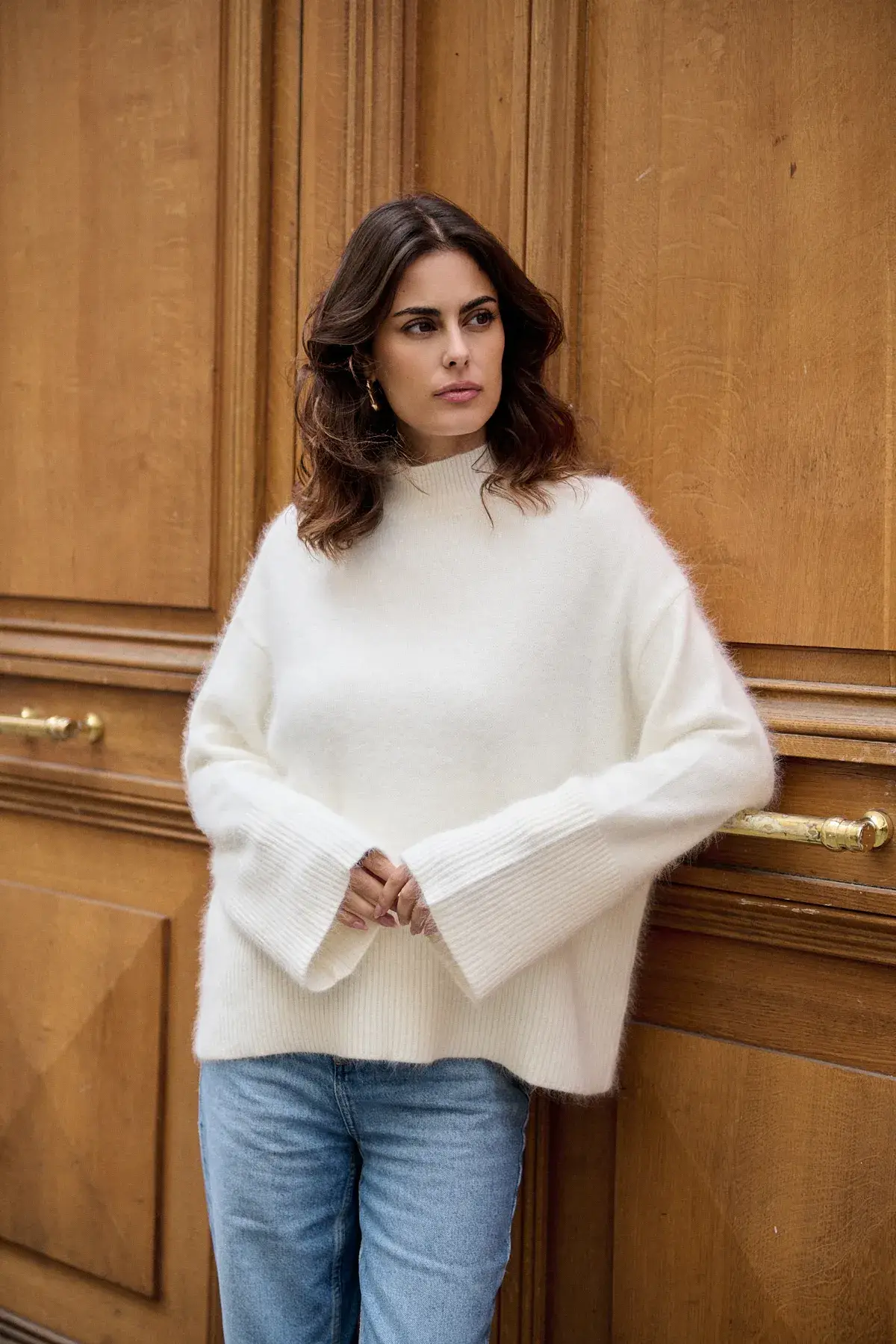 Nathael Paris – wholesale Pullovertröja - Dam – Angorapolo med hög krage1